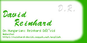 david reinhard business card